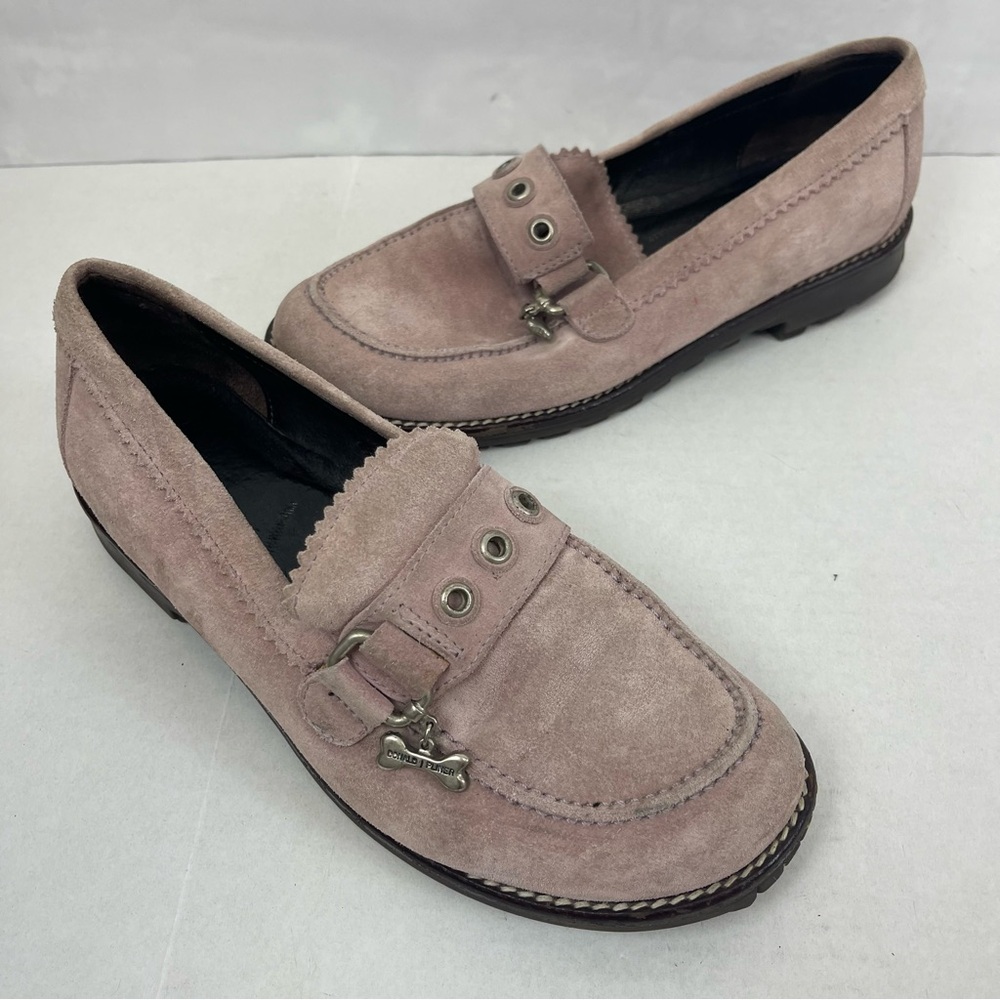 Donald J‎ Pliner Mauve Pink Suede Loafers Women’s Shoes Moc Toe Comfort Flat